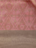 Pink Geometric Design Semi Tussar Silk Saree