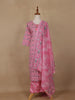 Pink Geometric Designed Cotton Salwar Suit - Diadem