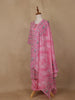 Pink Geometric Designed Cotton Salwar Suit - Diadem