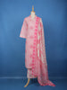 Pink Geometric Printed Cotton Salwar Suit With Dupatta