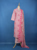 Pink Geometric Printed Cotton Salwar Suit With Dupatta
