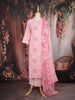 Pink Geometric Printed Cotton Salwar Suit with Dupatta