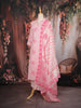 Pink Geometric Printed Cotton Salwar Suit with Dupatta