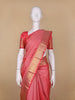 Pink Geometric Woven Pure Kanchipuram Silk Saree with Zari Border