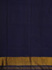 Pink Ikat Woven Silk Saree with Navy Blue Contrast Border