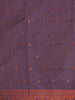Pink Leaf Designed Soft Silk Saree With Contrast Purple Blouse - Diadem