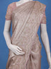 Onion Pink Leaf Woven Design Banarasi Silk Saree