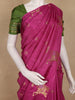 Pink Motif Design Semi Banarasi Silk Saree