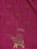 Pink Motif Design Semi Banarasi Silk Saree