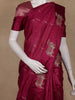 Pink Obstacle Design Woven Semi Tussar Saree