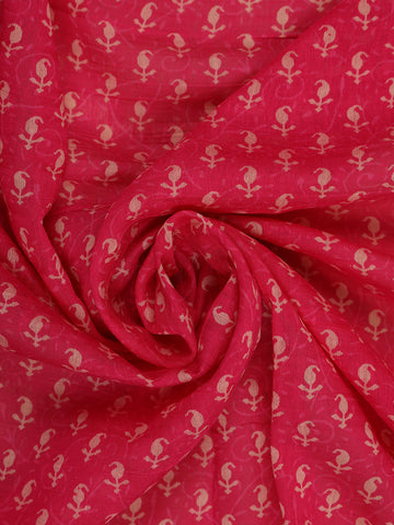 Pink Paisley Design Cotton Saree With Zari Border - Diadem