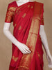 Pink Paisley Woven Pure Kanchipuram Silk Saree With Zari Border