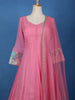 Pink Panel Designed Anarkali Georgette Gown