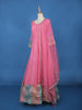 Pink Panel Designed Anarkali Georgette Gown