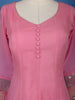 Pink Panel Designed Anarkali Georgette Gown