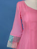 Pink Panel Designed Anarkali Georgette Gown