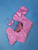 Pink Sequin And Bead Embellished Readymade Satin Blouse
