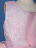 Pink Sequin Embellished Party Wear Organza Frock with Oversized Bow - Diadem