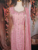 Pink Sequins Embroidered Tissue Silk Suit with Dupatta