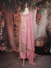 Pink Sequins Embroidered Tissue Silk Suit with Dupatta