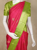 Pink Small Checks And Floral Design Kanchipuram Silk Saree with Zari  Border