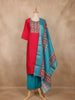 Pink Solid Design Cotton Salwar Suit with Dupatta