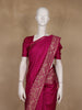 Pink Solid Design Raw Silk Saree with Zari Border