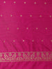 Pink Solid Design Raw Silk Saree with Zari Border