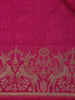 Pink Solid Design Raw Silk Saree with Zari Border