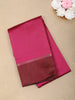Pink Solid Design Soft Silk Fancy Wear Saree with Contrast Border