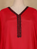 Pink Solid Design georgette Kaftan Suit