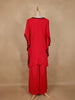 Pink Solid Design georgette Kaftan Suit
