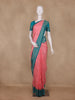 Pink Striped Woven Design Banarasi Silk Saree