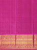 Pink Stripes Woven Pure Kanchipuram Silk Saree with Zari Border