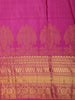 Pink Stripes Woven Pure Kanchipuram Silk Saree with Zari Border