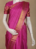Pink Stripes Woven Pure Kanchipuram Silk Saree with Zari Border