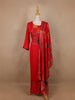Pink Abstract Designed Cotton Salwar Suit - Diadem