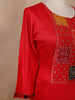 Pink Abstract Designed Cotton Salwar Suit - Diadem
