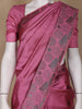 Pink Abstract Designed Semi Tussar Saree - Diadem