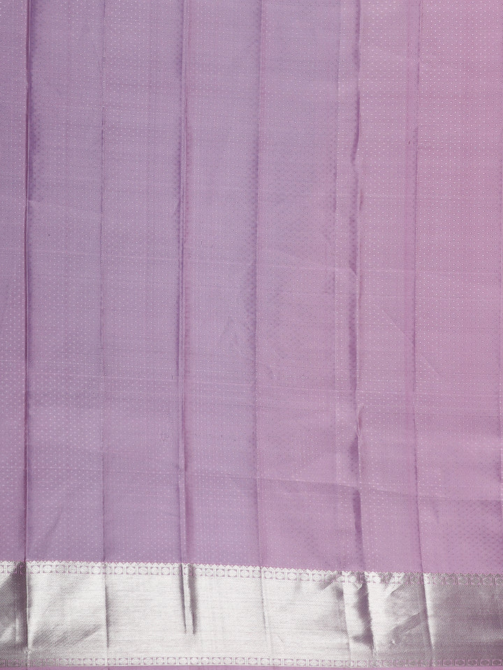 Pink Abstract Woven Pure Kanchipuram Silk Saree - Diadem