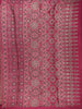 Pink Ajrak Print Mul Mul Cotton Saree - Diadem