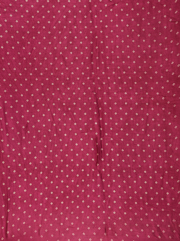 Pink Ajrak Print Mul Mul Cotton Saree - Diadem
