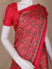 Pink Ajrak Printed Mul Mul Cotton Saree - Diadem