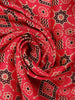 Pink Ajrak Printed Mul Mul Cotton Saree - Diadem