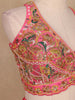 Pink And Yellow Floral Embroidery Semi Silk Bridesmaid Lehenga