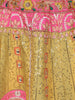 Pink And Yellow Floral Embroidery Semi Silk Bridesmaid Lehenga