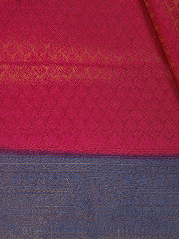 Pink Butta Design Zari Weaving Soft Silk Saree - Diadem