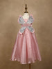 Pink Butterfly Designed Party Gown for Girls - Diadem