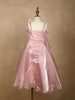 Pink Butterfly Designed Party Gown for Girls - Diadem