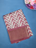 Pink Chevron Designed Fancy Cotton Saree - Diadem